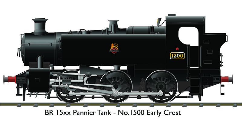 (image for) 904502 BR 15xx – No.1500 Unlined Black Early Crest SOUND