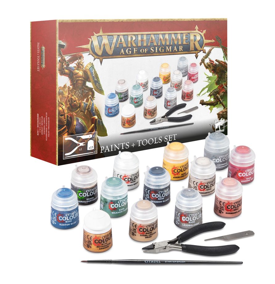 (image for) 80-17 Warhammer Age of Sigmar: Paints + Tools Set