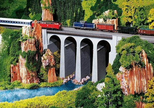 222592 Viaduct bridge, two-track, Straight. (image for) 222592 Viaduct bridge, two-track, Straight.