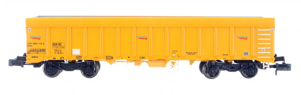 (image for) 2F-045-012 N Gauge IOA Ballast Wagon Network Rail Yellow