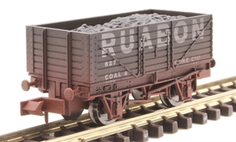 2F-071-061 7 plank wagon Ruabon 827 weathered (image for) 2F-071-061 7 plank wagon Ruabon 827 weathered