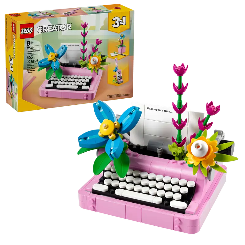 31169 Typewriter with Flowers (image for) 31169 Typewriter with Flowers