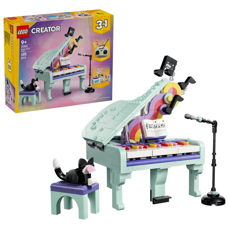 (image for) 31392 Music Decor Piano with Cat
