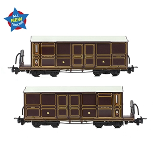 (image for) 394-076 Ffestiniog Railway Curly Roof Van No.1 FR Lined Plum