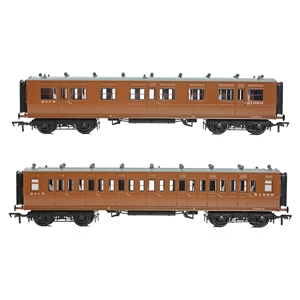 39-871 LNWR 50ft Arc Roof Third Corridor M&GN Brown (image for) 39-871 LNWR 50ft Arc Roof Third Corridor M&GN Brown