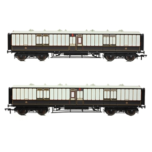 (image for) 39-890 LNWR 50ft Arc Roof Full Brake LNWR Dark Claret & White