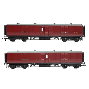 (image for) 39-893 LNWR 50ft Arc Roof Full Brake LMS Crimson Lake