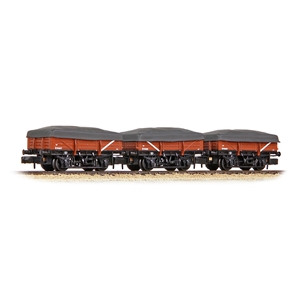 377-492 5 Plank China Clay 3-Wagon Pack BR Bauxite (Early) (image for) 377-492 5 Plank China Clay 3-Wagon Pack BR Bauxite (Early)