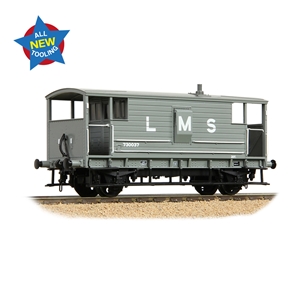 38-975 LMS 20T Brake Van LMS (L M S) Grey (image for) 38-975 LMS 20T Brake Van LMS (L M S) Grey