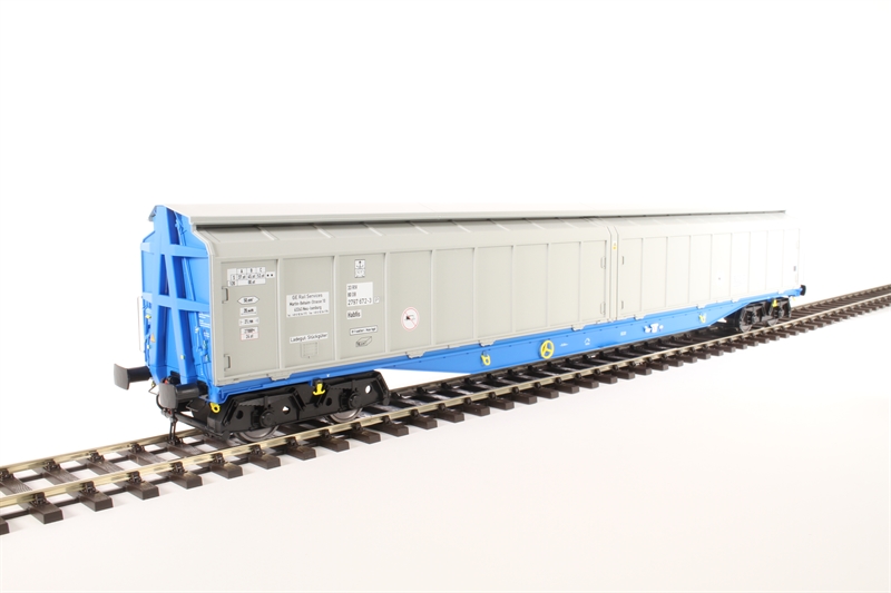 5052 Bogie covered IWB Cargowaggon 2797669 in silver and blue (image for) 5052 Bogie covered IWB Cargowaggon 2797669 in silver and blue