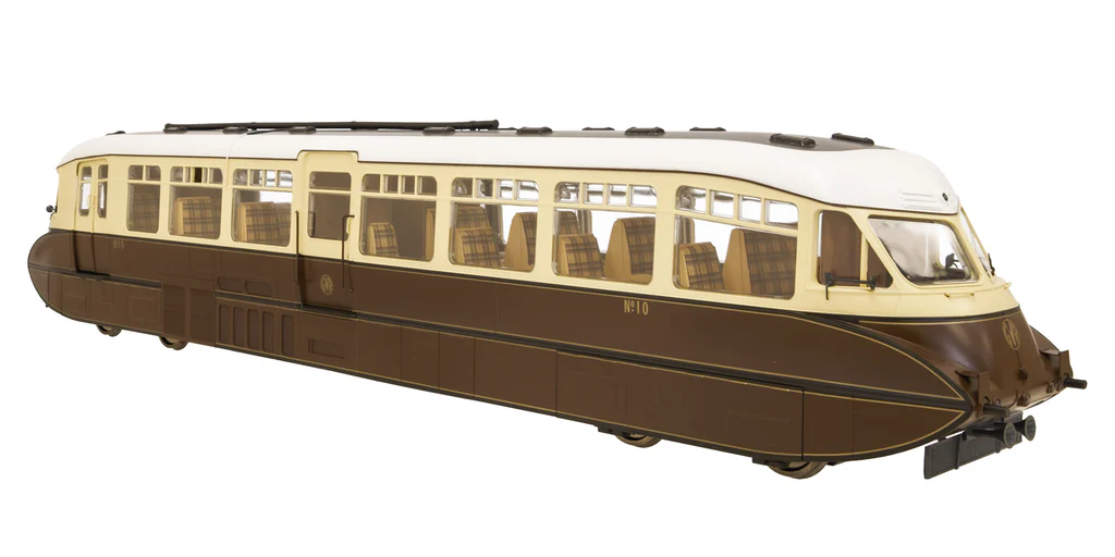 (image for) 7D-011-002 Streamlined Diesel Railcar 10 Lined Choc & Cream GWR