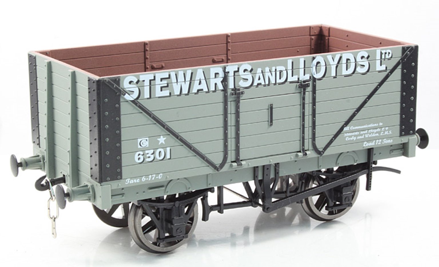 7F-080-001 8 plank wagon Stewart & Lloyds (image for) 7F-080-001 8 plank wagon Stewart & Lloyds