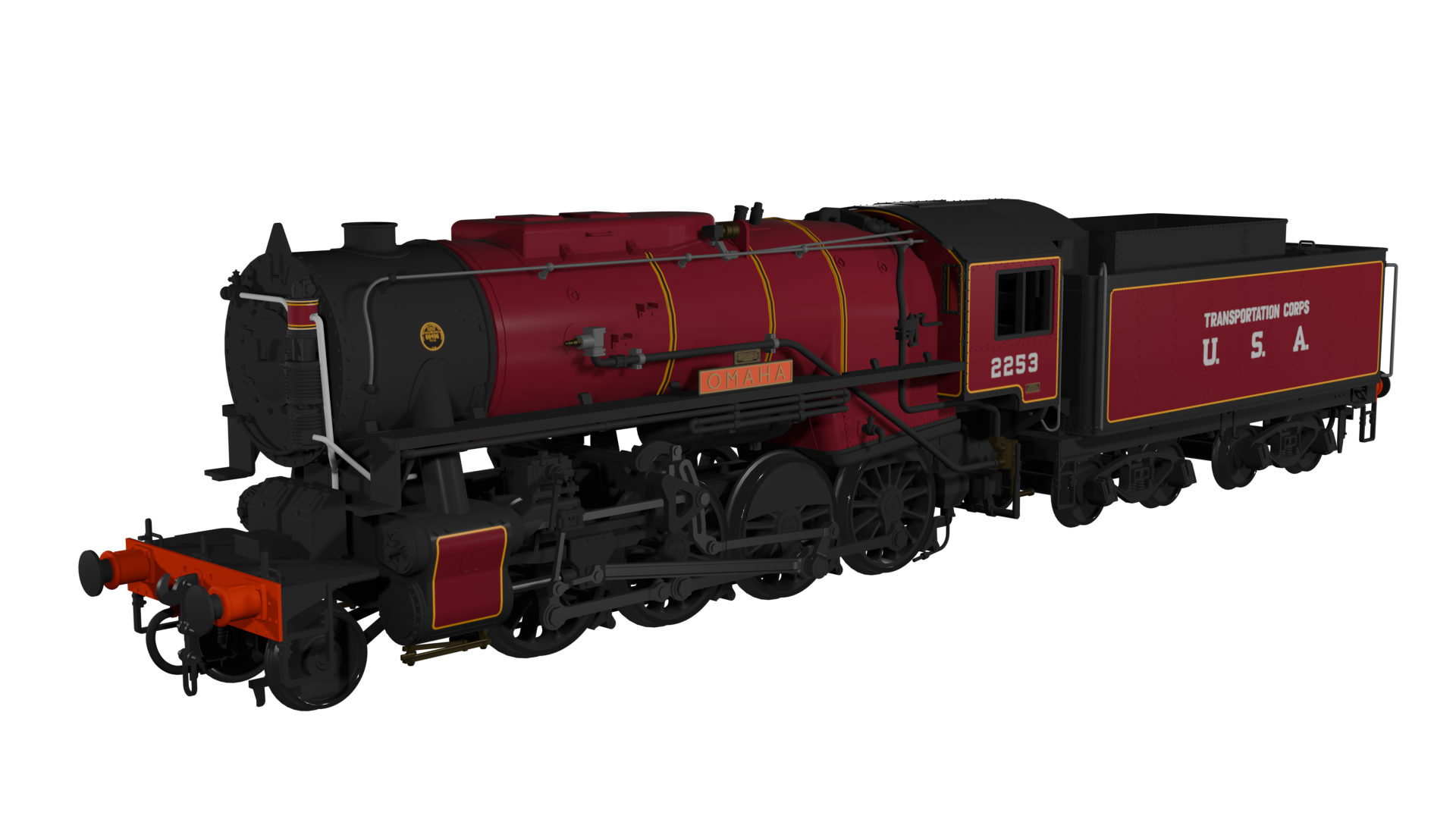 926508 : DCC Sound USATC S160 No.2253′ Omaha’ (as preserved) (image for) 926508 : DCC Sound USATC S160 No.2253′ Omaha’ (as preserved)