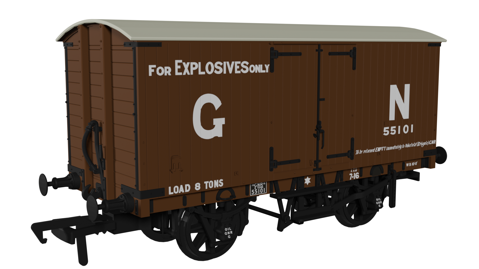 (image for) 930003 GNR 8 Ton Van – GN Explosives Livery No.55101