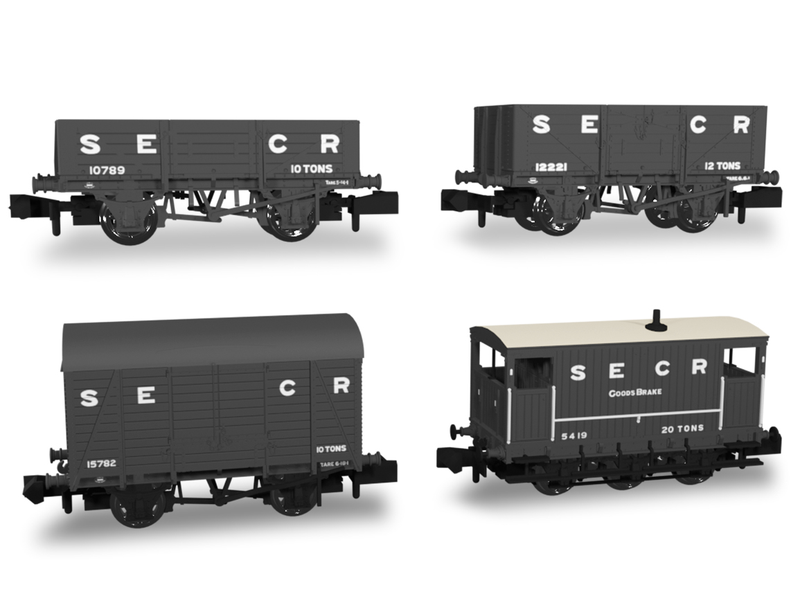 (image for) 942001 SECR Wagons Pack 1 – SECR Livery Freight Train