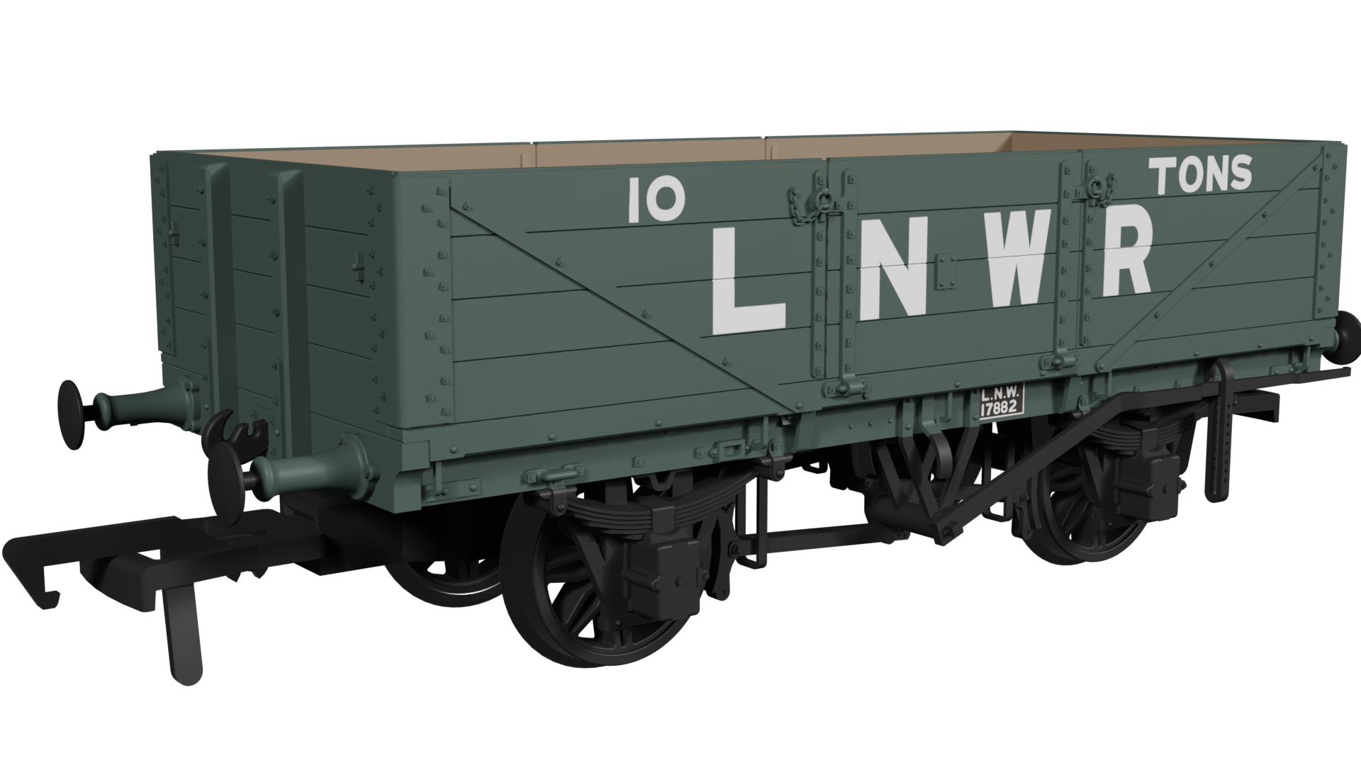 (image for) 950003 LNWR D84 4-Plank Open – No.17882 LNWR Grey