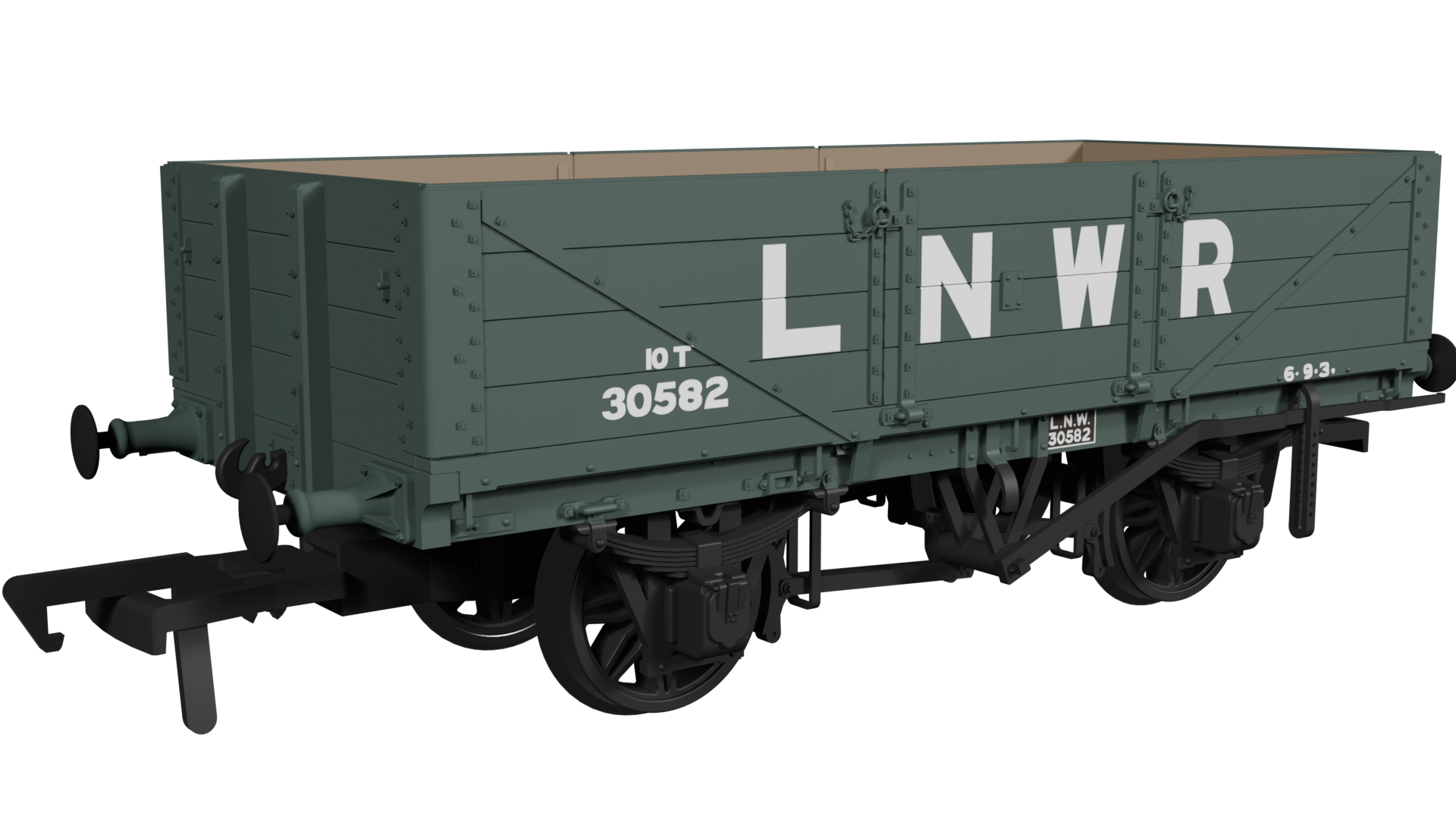 (image for) 950004 LNWR D84 4-Plank Open – No.30582 LNWR Grey