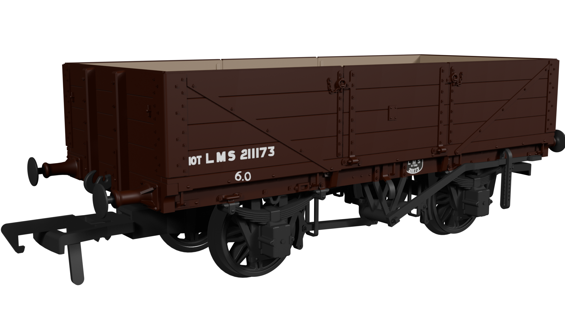 (image for) 950008 LNWR D84 4-Plank Open – No.211173 LMS Bauxite (post-1936)