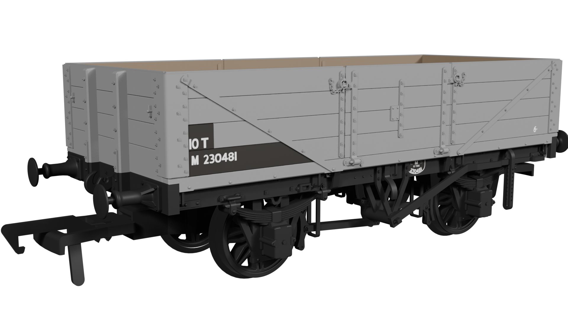 (image for) 950010 LNWR D84 4-Plank Open – No.M230481 BR Grey