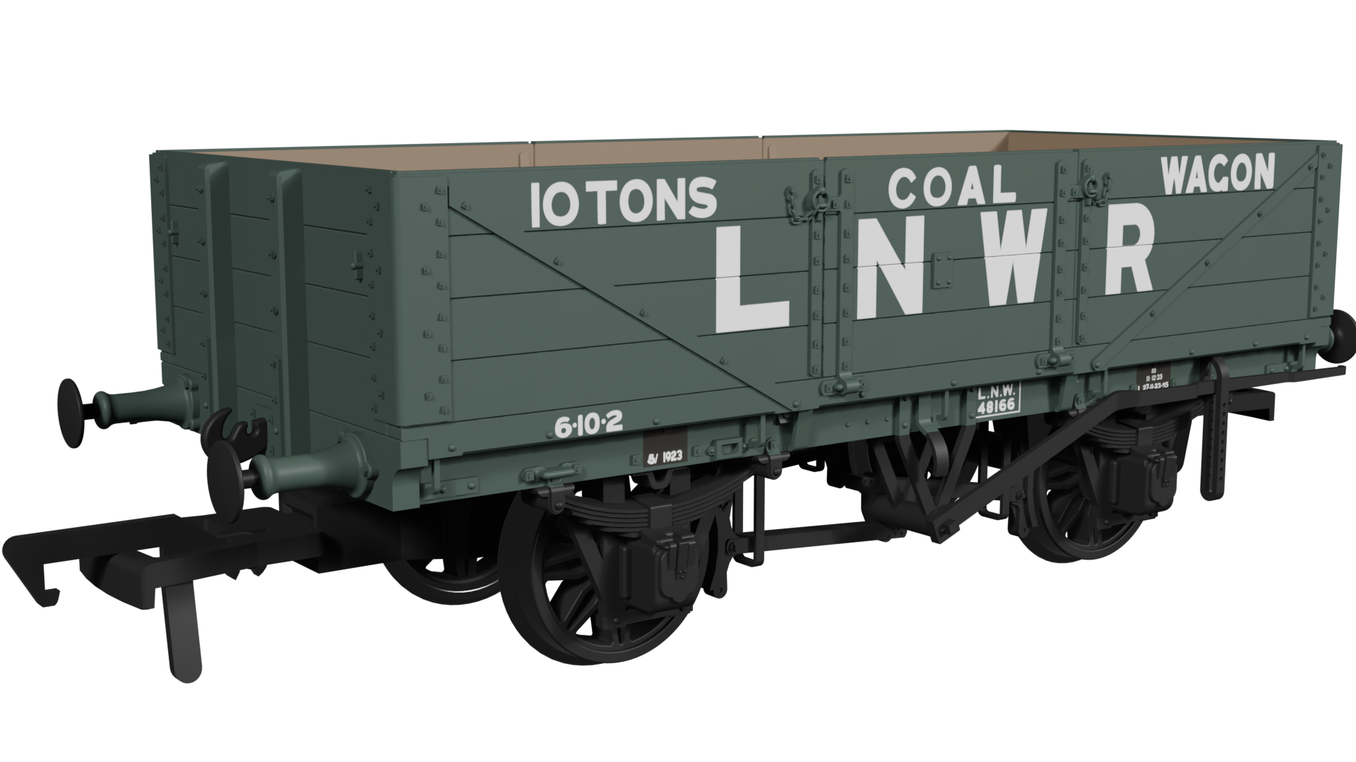 (image for) 950013 LNWR D90 4-Plank Open – No.48166 LNWR Loco Coal