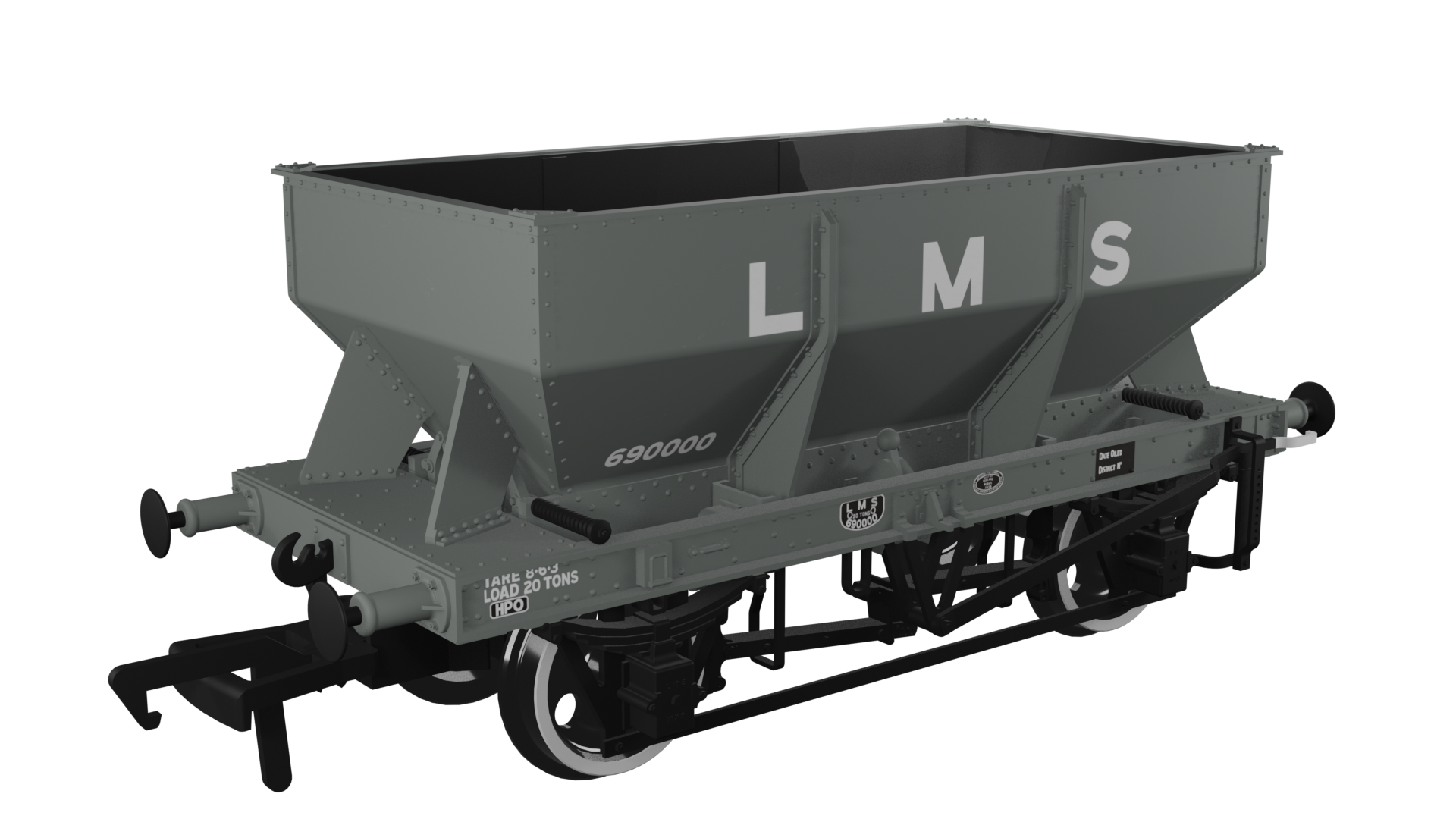 (image for) 963003 LMS Iron Ore Hopper – LMS (pre-36) No.690000