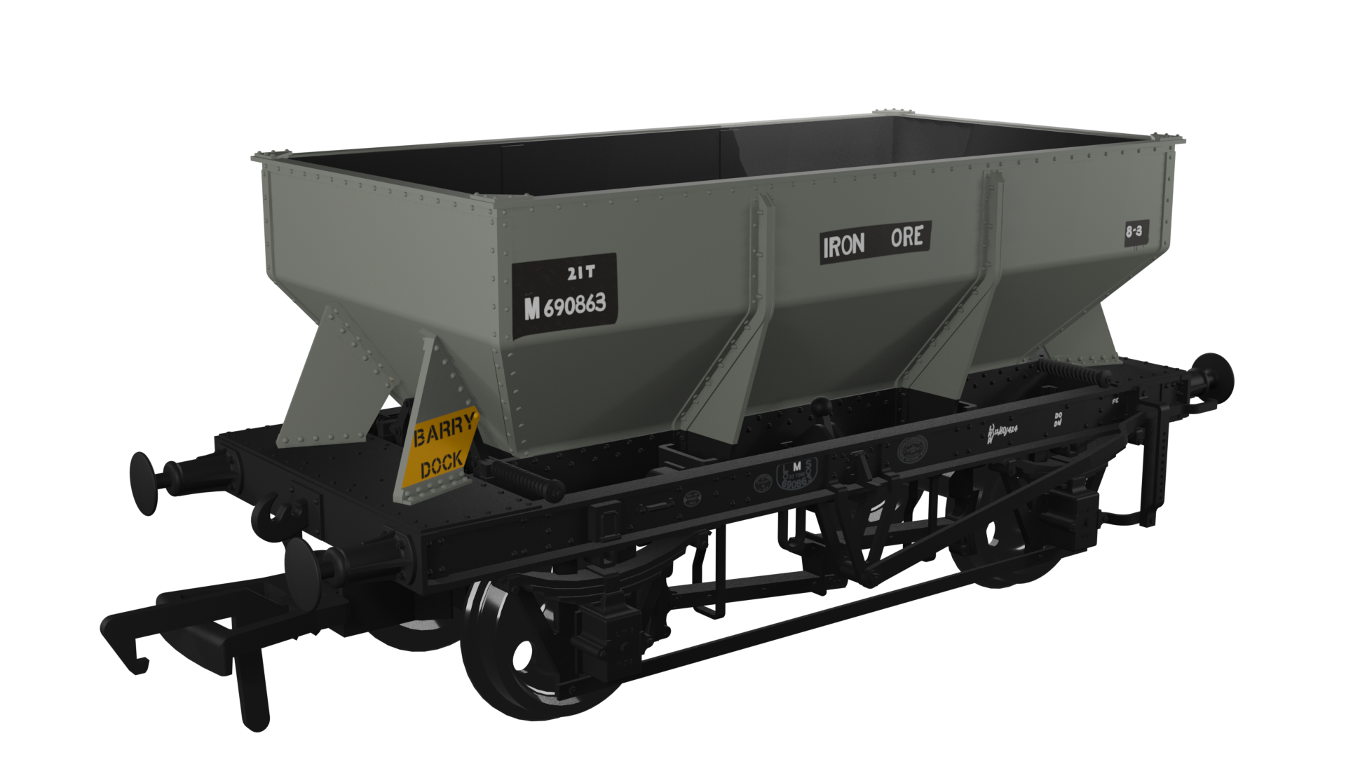 (image for) 963008 LMS Iron Ore Hopper – BR (Iron Ore) No.M690863