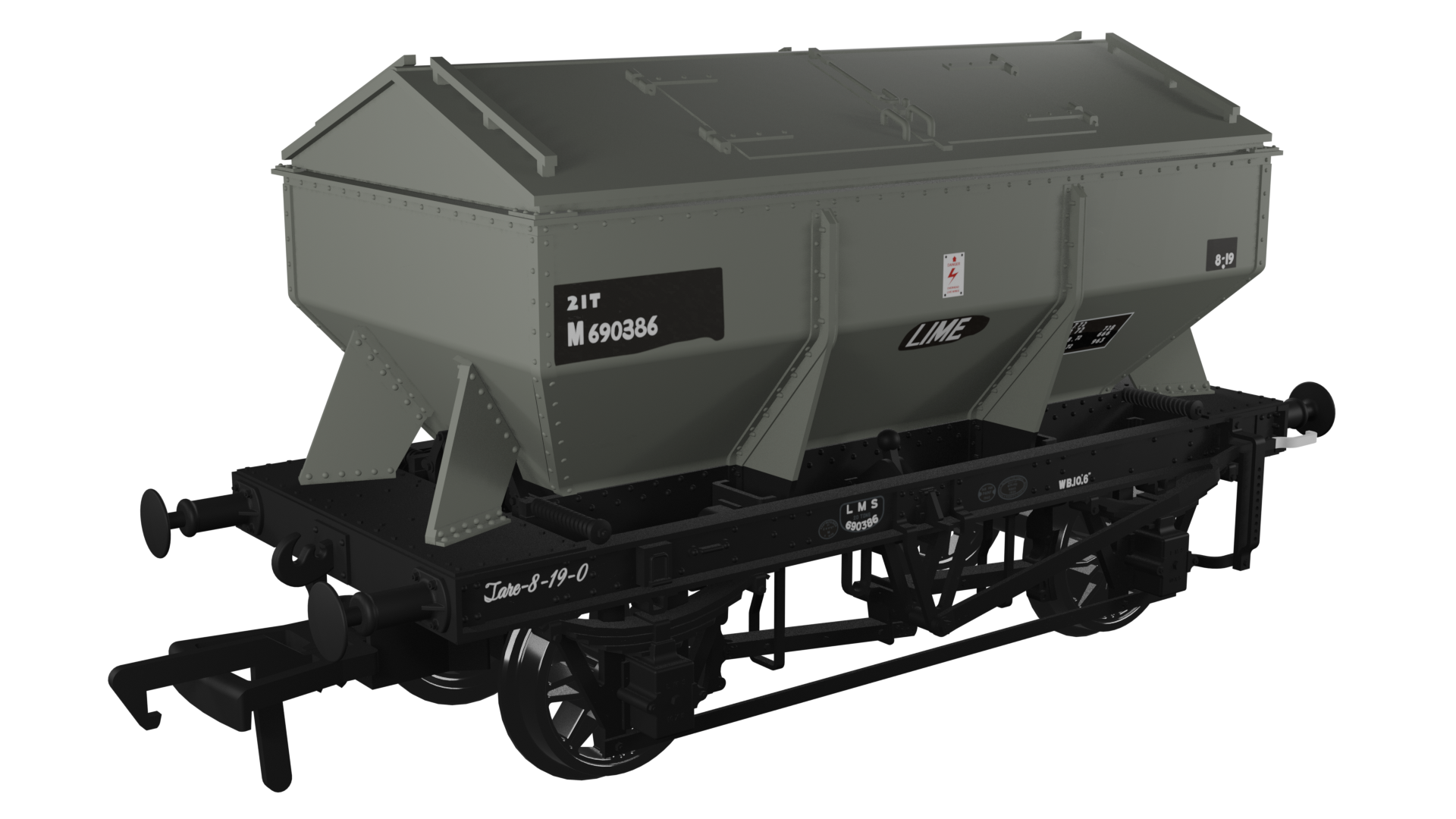 (image for) 963012 LMS Iron Ore Hopper – BR (Lime) No.M690386