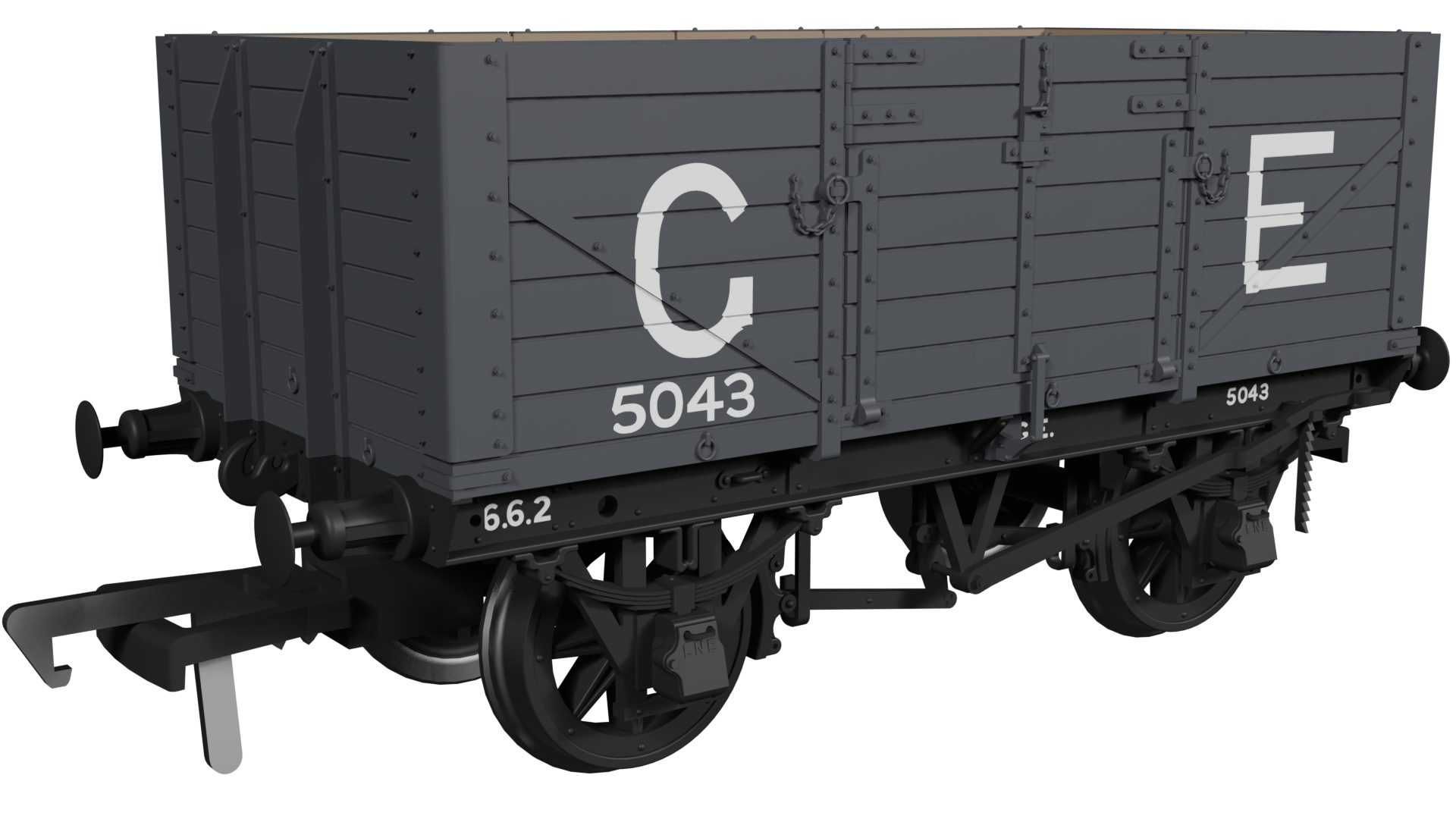 (image for) 973010 GER Dia.48 7-plank – GER (As Preserved) No.5043