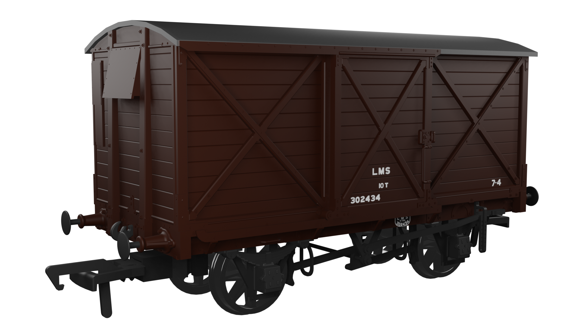 976009 CR Dia.67 10t Van – LMS (post-36) No.302434 (image for) 976009 CR Dia.67 10t Van – LMS (post-36) No.302434