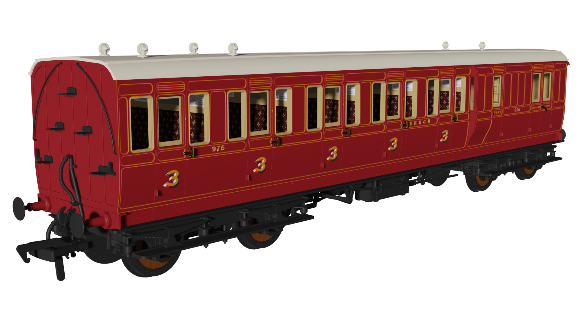 (image for) 978002 SECR ‘Evolution’ Non-Corridor Brake Third No.975