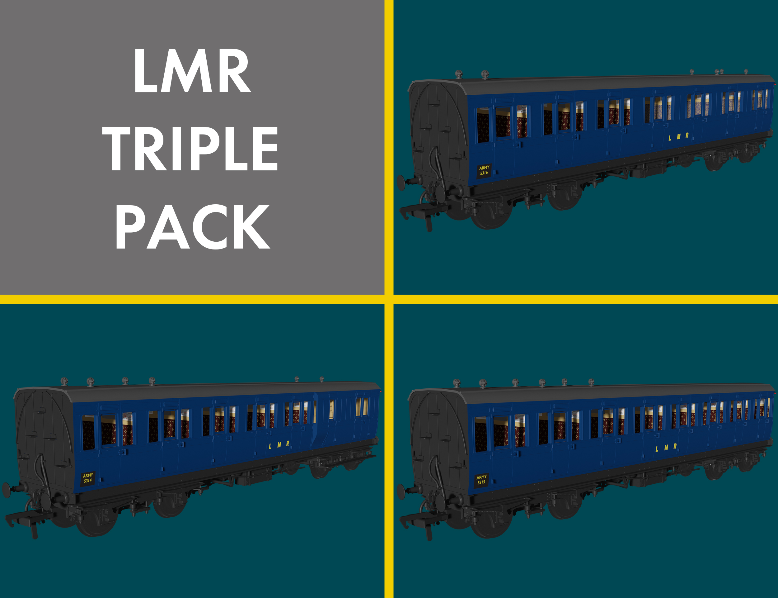 (image for) 978033 LMR ‘Evolution’ Non-Corridor Carriage Pack