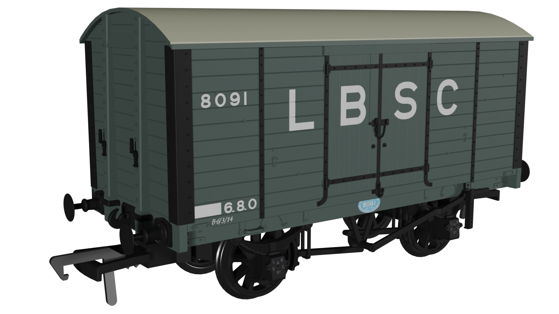 979004 LB&SCR Dia.8 Van – LBSC No.8091 (image for) 979004 LB&SCR Dia.8 Van – LBSC No.8091