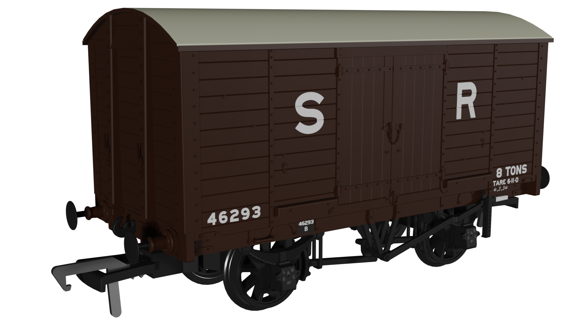 979006 LB&SCR Dia.8 Van – SR (pre-36) No.46293 (image for) 979006 LB&SCR Dia.8 Van – SR (pre-36) No.46293