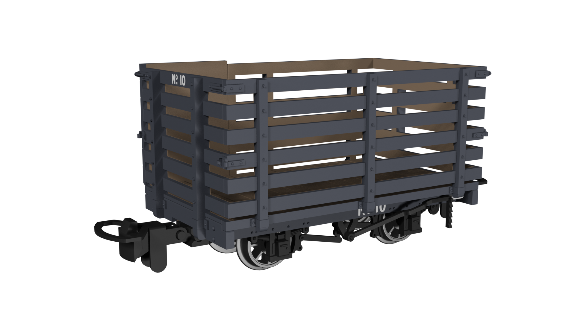 990601 Livestock Wagon – Plain Dark Grey No.10 (image for) 990601 Livestock Wagon – Plain Dark Grey No.10