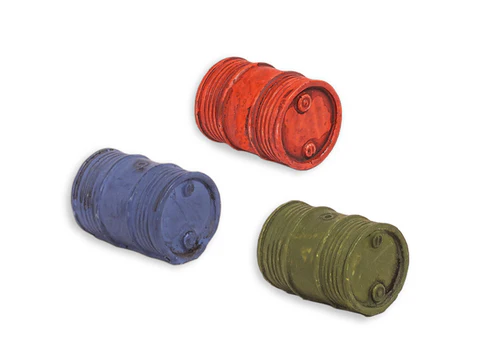 (image for) LK-770 Lineside Oil Drums On Side (x3)