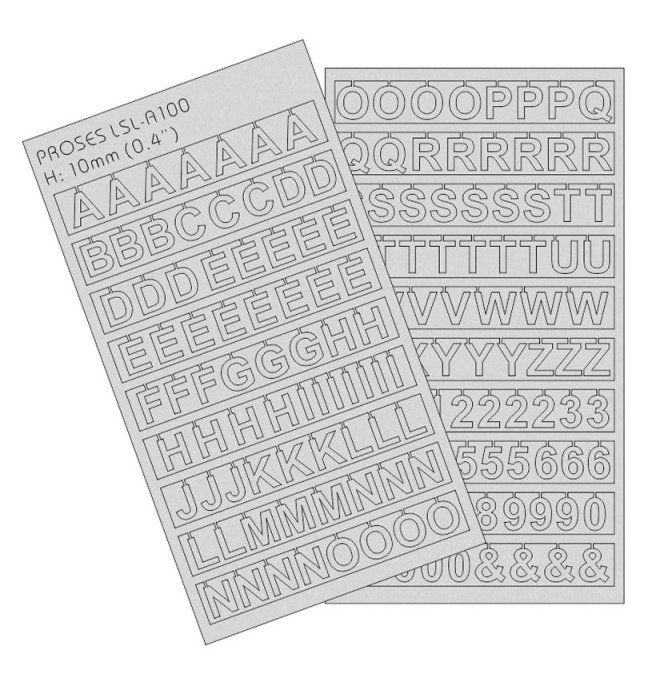 LSL-A100 Laser Cut Letters 10mm (image for) LSL-A100 Laser Cut Letters 10mm