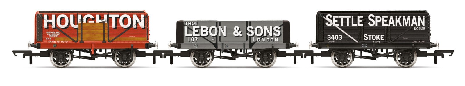 R60116 Triple Wagon Pack, Houghton Main, Thos. Lebon & Settle (image for) R60116 Triple Wagon Pack, Houghton Main, Thos. Lebon & Settle