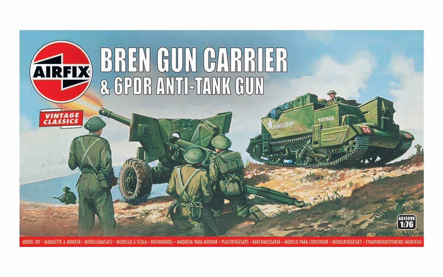 A01309V Bren Gun Carrier & 6PDR Anti-Tank Gun (image for) A01309V Bren Gun Carrier & 6PDR Anti-Tank Gun