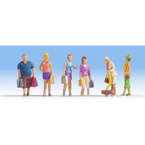 (image for) 15518 Shoppers (6) And Dog Figure Set