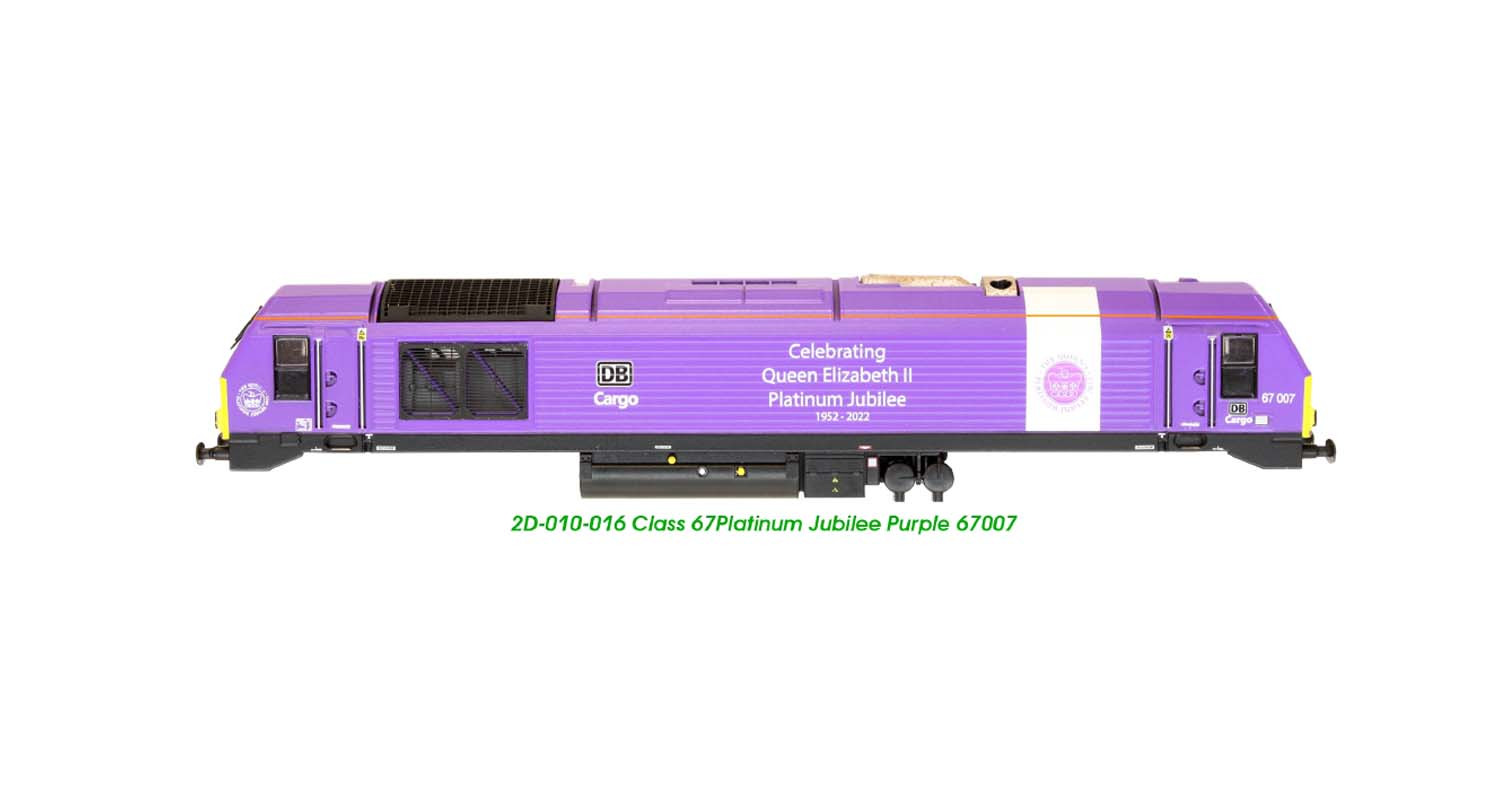 (image for) 2D-010-016 Class 67 007 DB Cargo Platinum Jubilee Purple