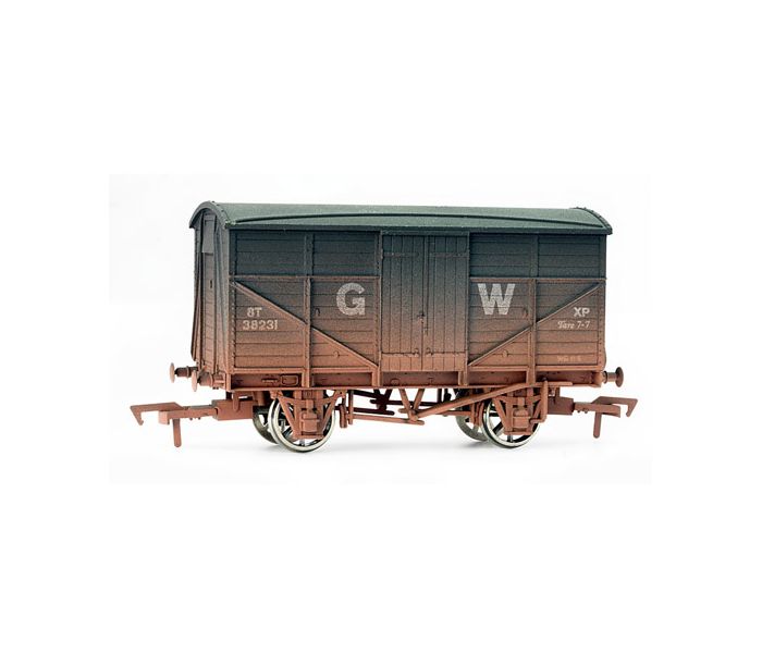 4F-015-002 Fruit Mex Wagon GWR 38231 Weathered (image for) 4F-015-002 Fruit Mex Wagon GWR 38231 Weathered