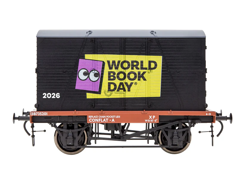 (image for) 7F-037-021 Dapol O Gauge Conflat and container World Book Day