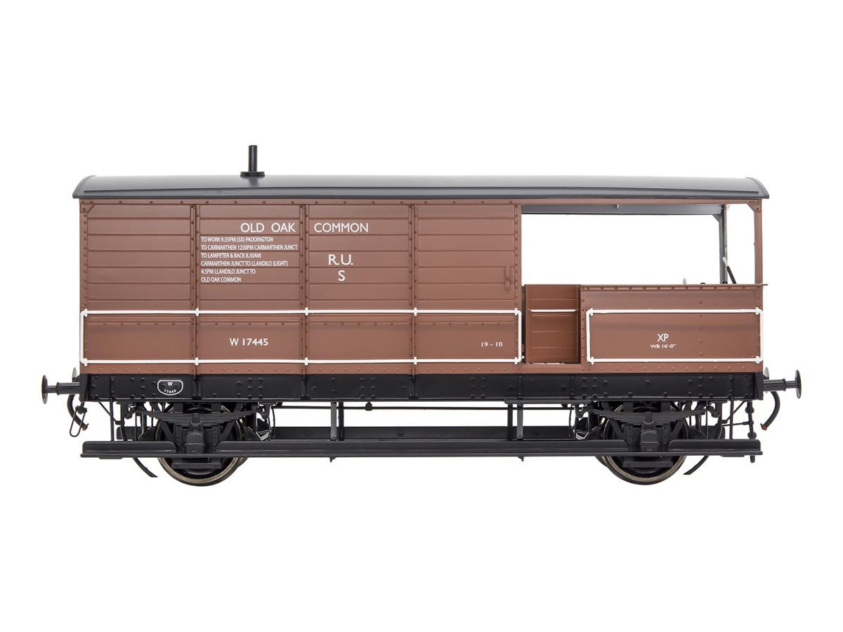 7F-300-008 Toad 20t Brake Van (Diagram AA21) BR Bauxite W17445 (image for) 7F-300-008 Toad 20t Brake Van (Diagram AA21) BR Bauxite W17445