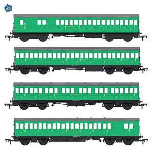 (image for) E86022 54ft 'Isle of Wight' 4-Coach Pack SR Malachite Green