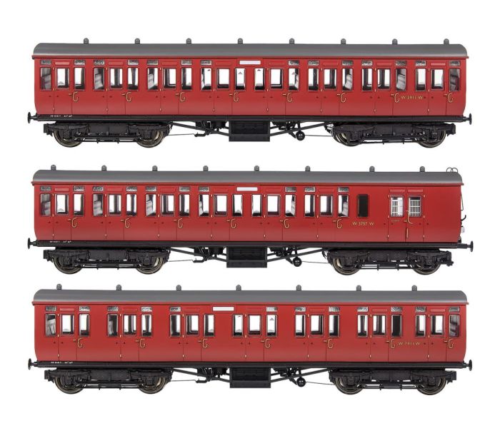 (image for) GM4310109 GWR Toplight Coach Set (3) BR(WR) Maroon Pack A