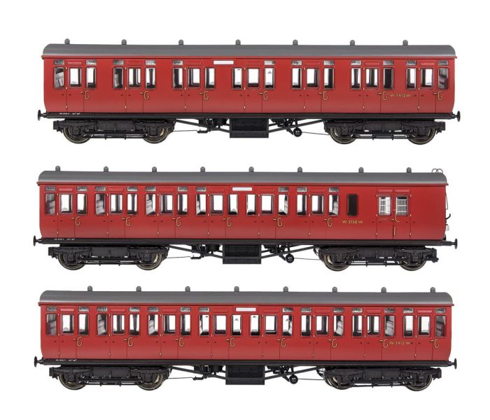 (image for) GM4310110 GWR Toplight Coach Set (3) BR(WR) Maroon Pack B