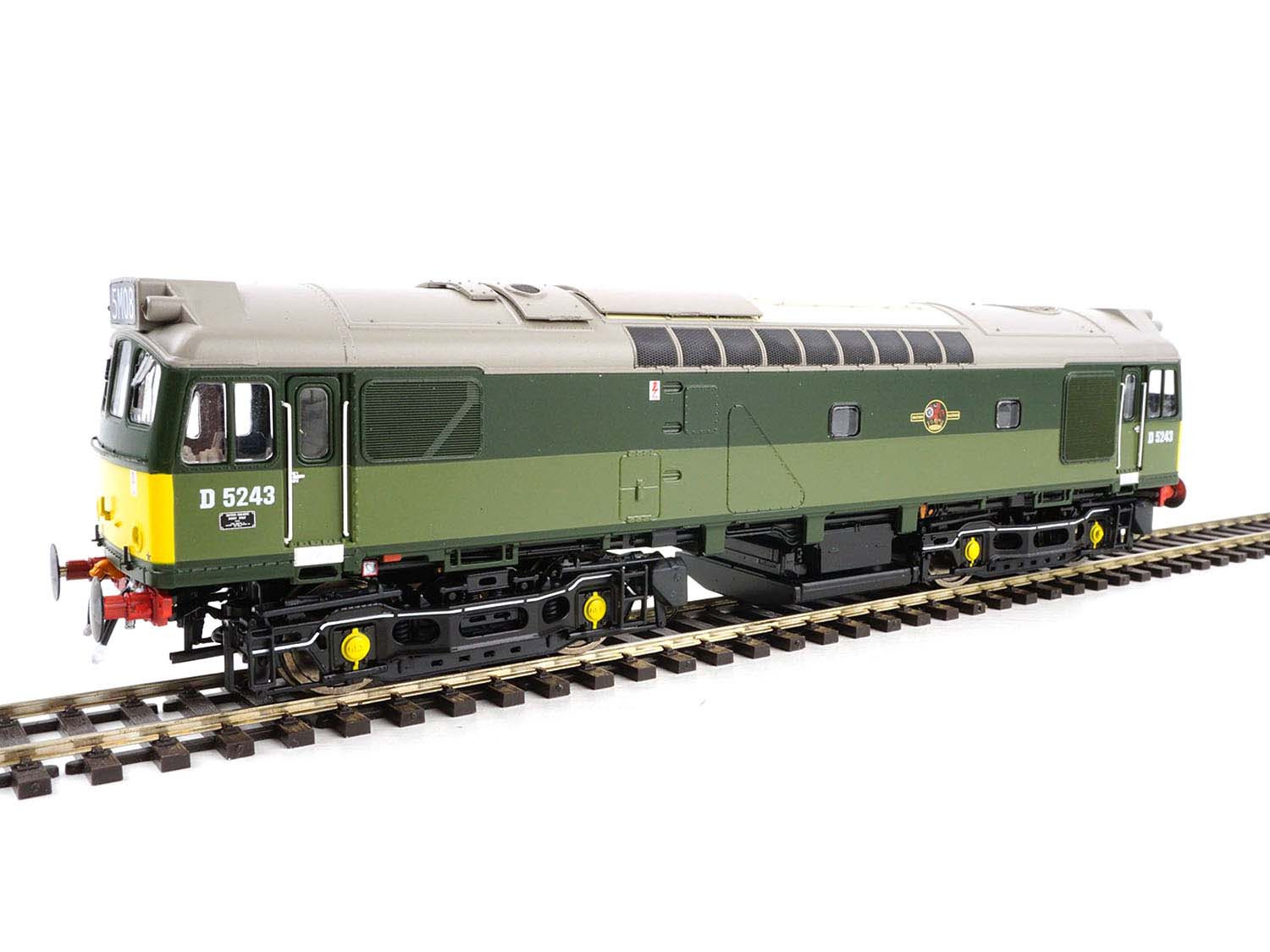 2543 CLASS 25/3 D5243 BR TWO TONE GREEN SMALL YELLOW PANELS (image for) 2543 CLASS 25/3 D5243 BR TWO TONE GREEN SMALL YELLOW PANELS