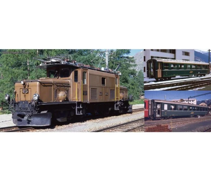 (image for) K10-1987 RhB Ge6/6 I 415 Electric Passenger Train Pack IV