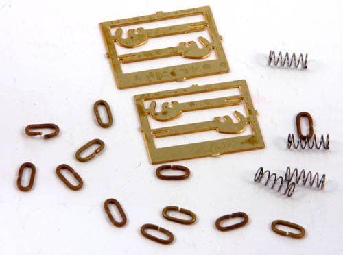 (image for) PS50 3 LINK COUPLINGS ETCHED HOOK SPRINGS 2PRS