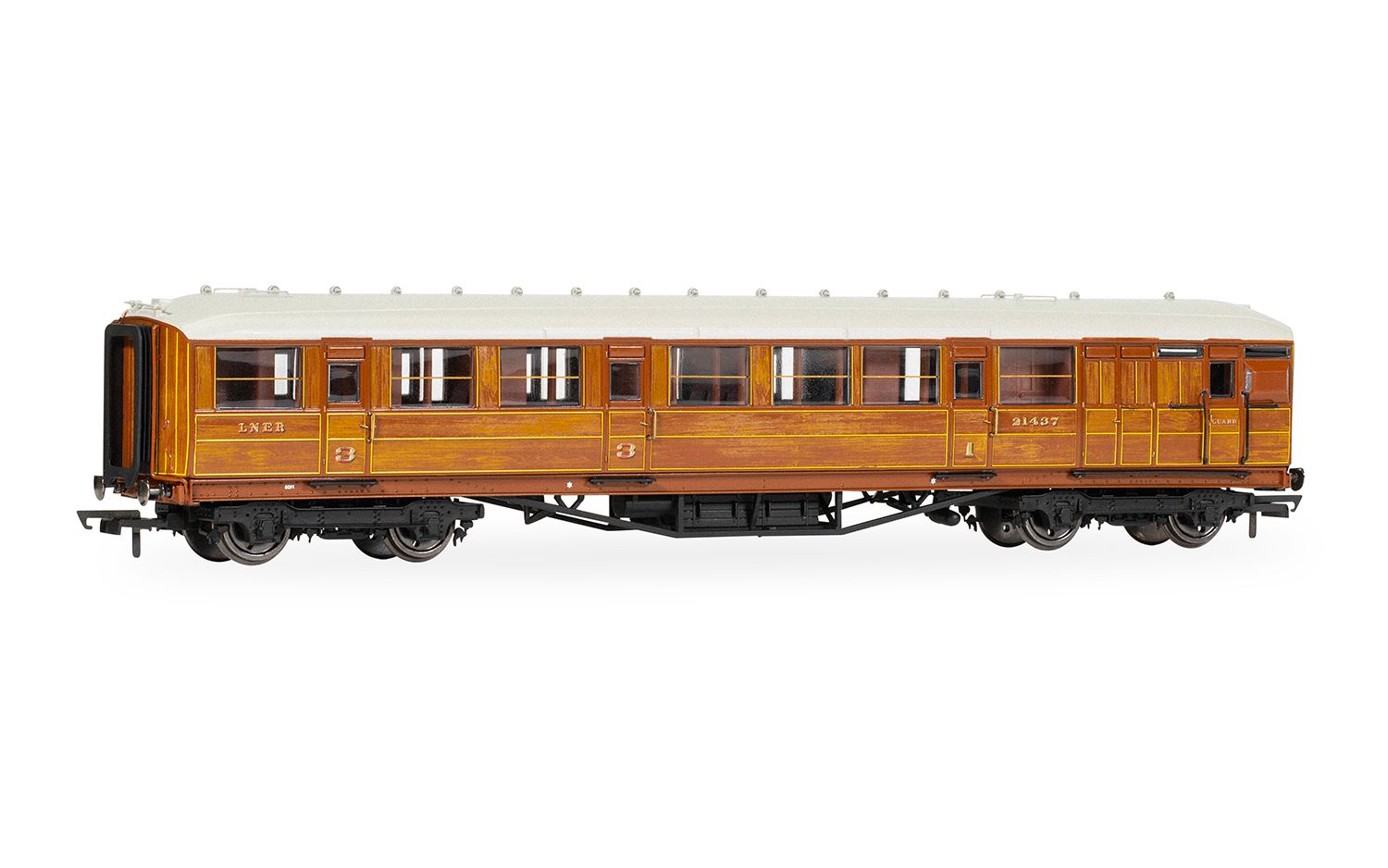 R40454 LNER - Gresley Corridor - 21437 - Brake Composite Coach (image for) R40454 LNER - Gresley Corridor - 21437 - Brake Composite Coach